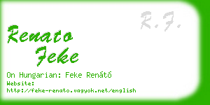 renato feke business card