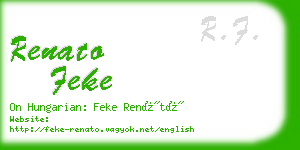 renato feke business card